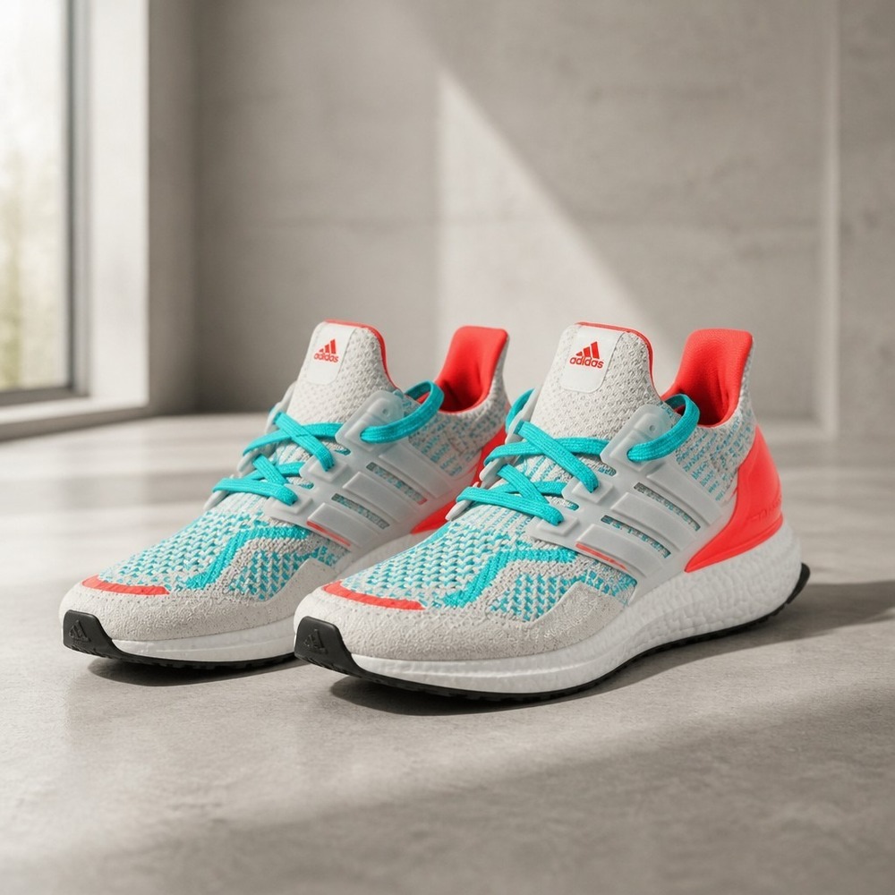 Adidas UltraBoost 5.0 DNA Cloud White, Turbo & Teal New Youth 4 / W 5 1/2